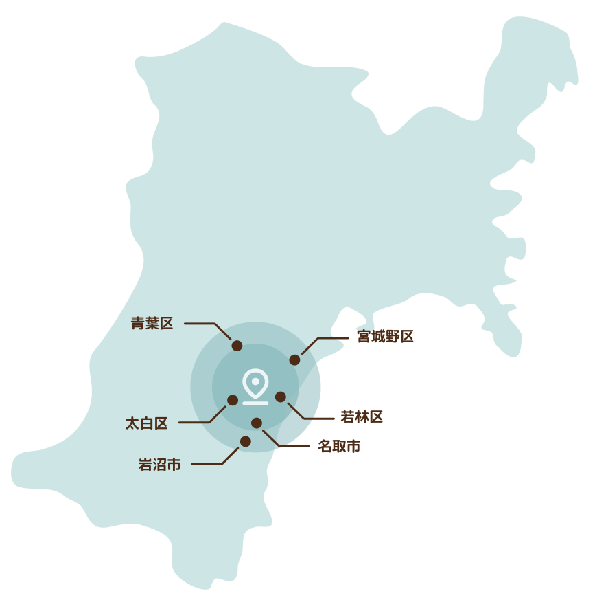 訪問エリアの地図